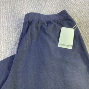 Splendid Collection‎ Womens Wide Leg Lounge Pants Navy Blue Size L NWT